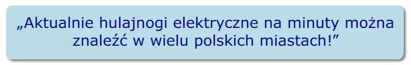 hulajnogi elektryczne na minuty