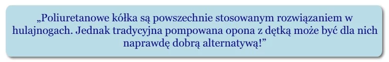 hulajnoga z pompowanymi kołami