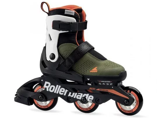 Rolki dla dzieci Rollerblade 2020 Microblade Free 3WD Military Green / Orange